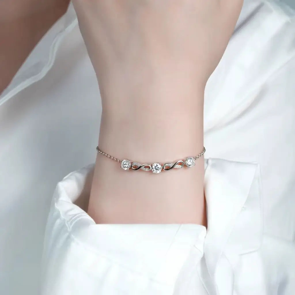 pulseira feminina de prata