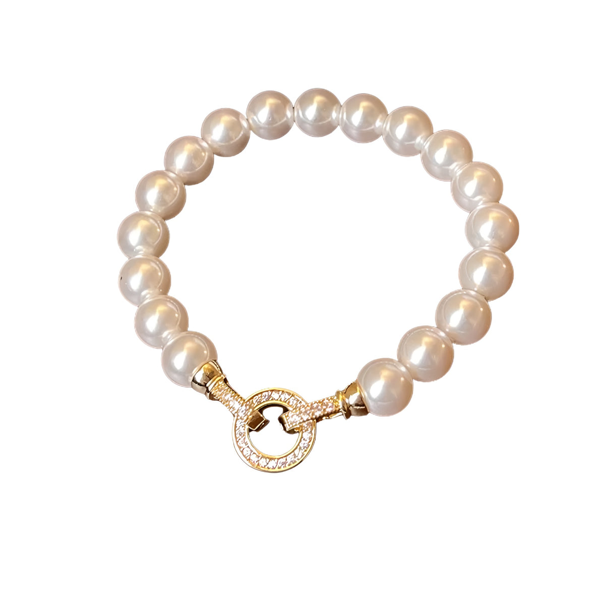 Pulseira de Ouro com Pérolas