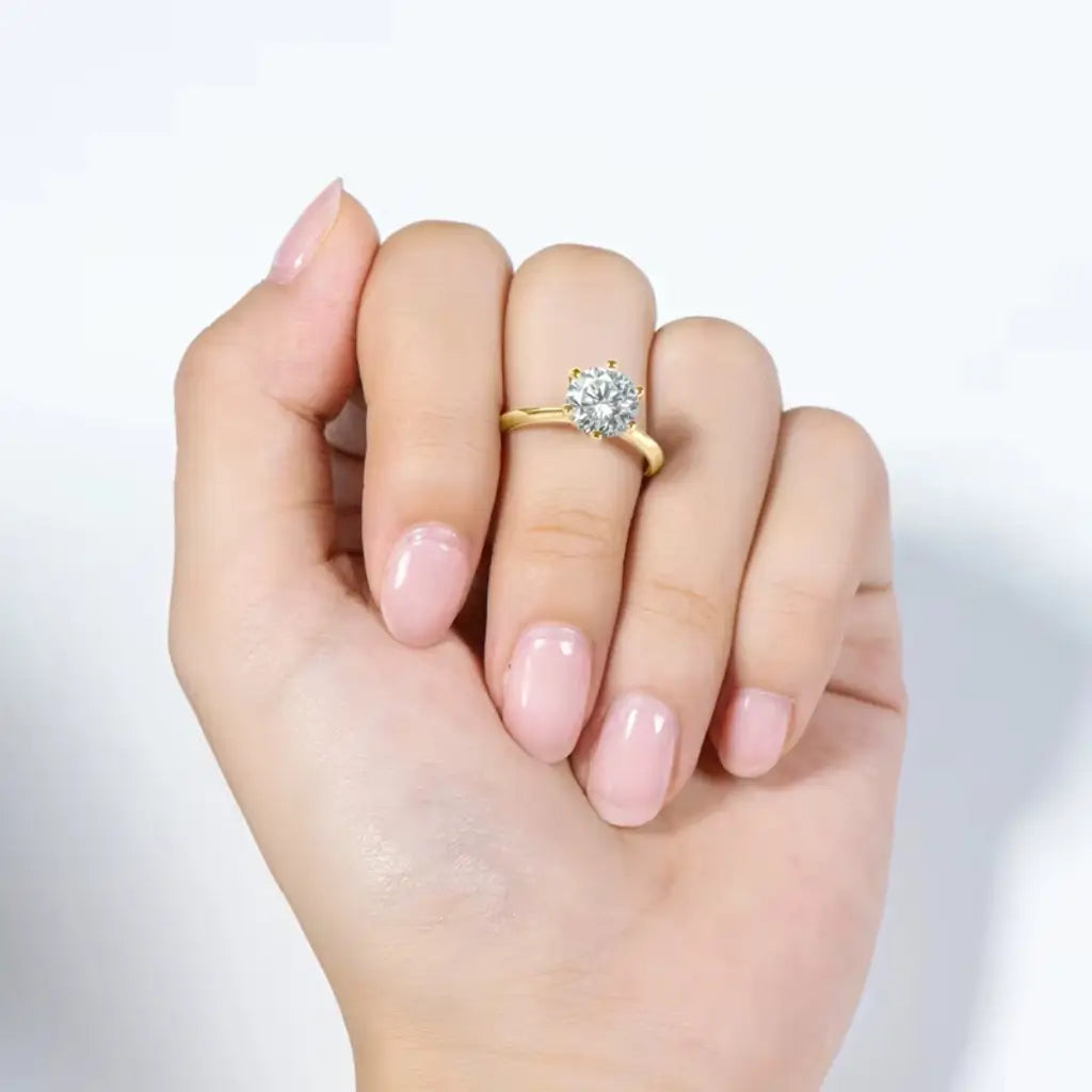 anel de noivado moissanite